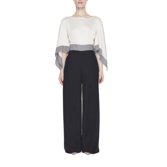 Sandro Ferrone tuta jumpsuit lunga scollo morbido blu main image 0